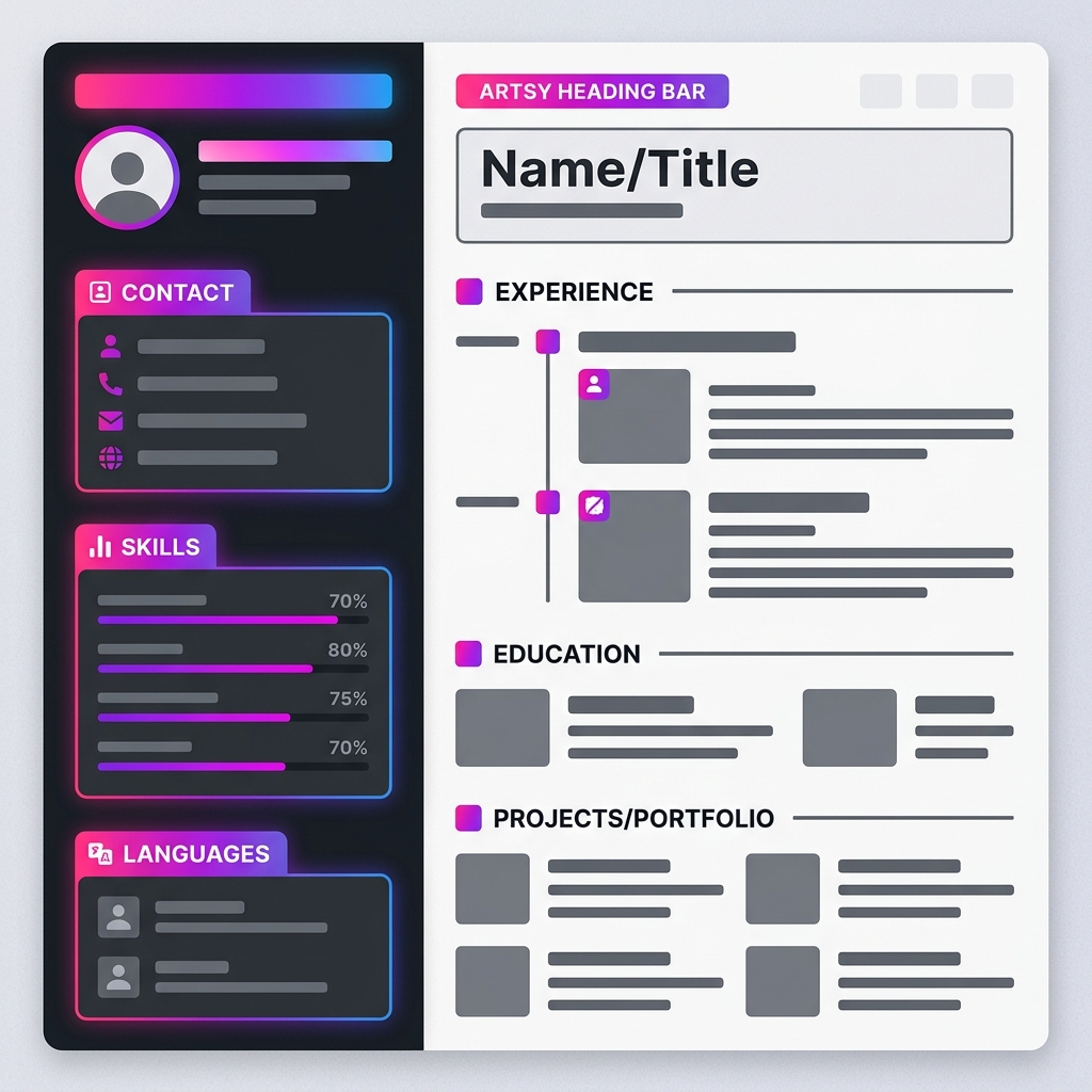 Creative resume template preview