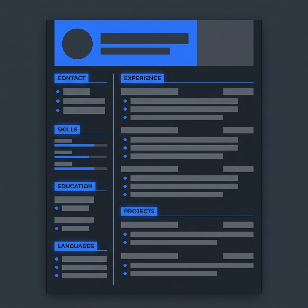 Modern resume template preview